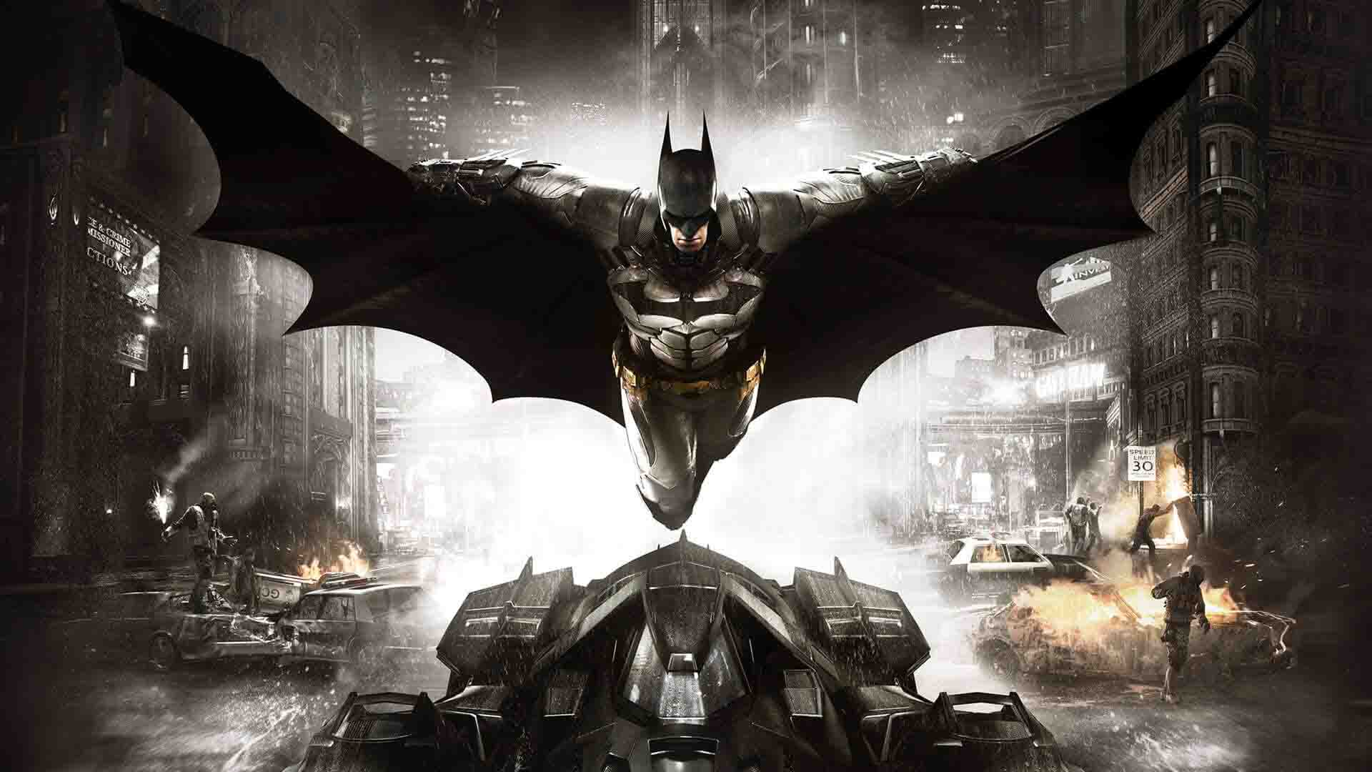 Batman™ Arkham Knight System Requirements for PC Games minimum, recommended specifications for Windows, CPU, OS, Processor, RAM Memory, Storage, and GPU.
